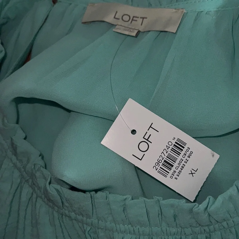 -*NEW* LOFT Mint Green Tiered Dress Size XL - Picture 8 of 8
